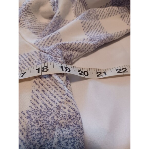 J. Jill Buffalo Check Relaxed Women's Tunic Sz S Petite Seaport Blue 3/4 Sleeve - Picture 6 of 8